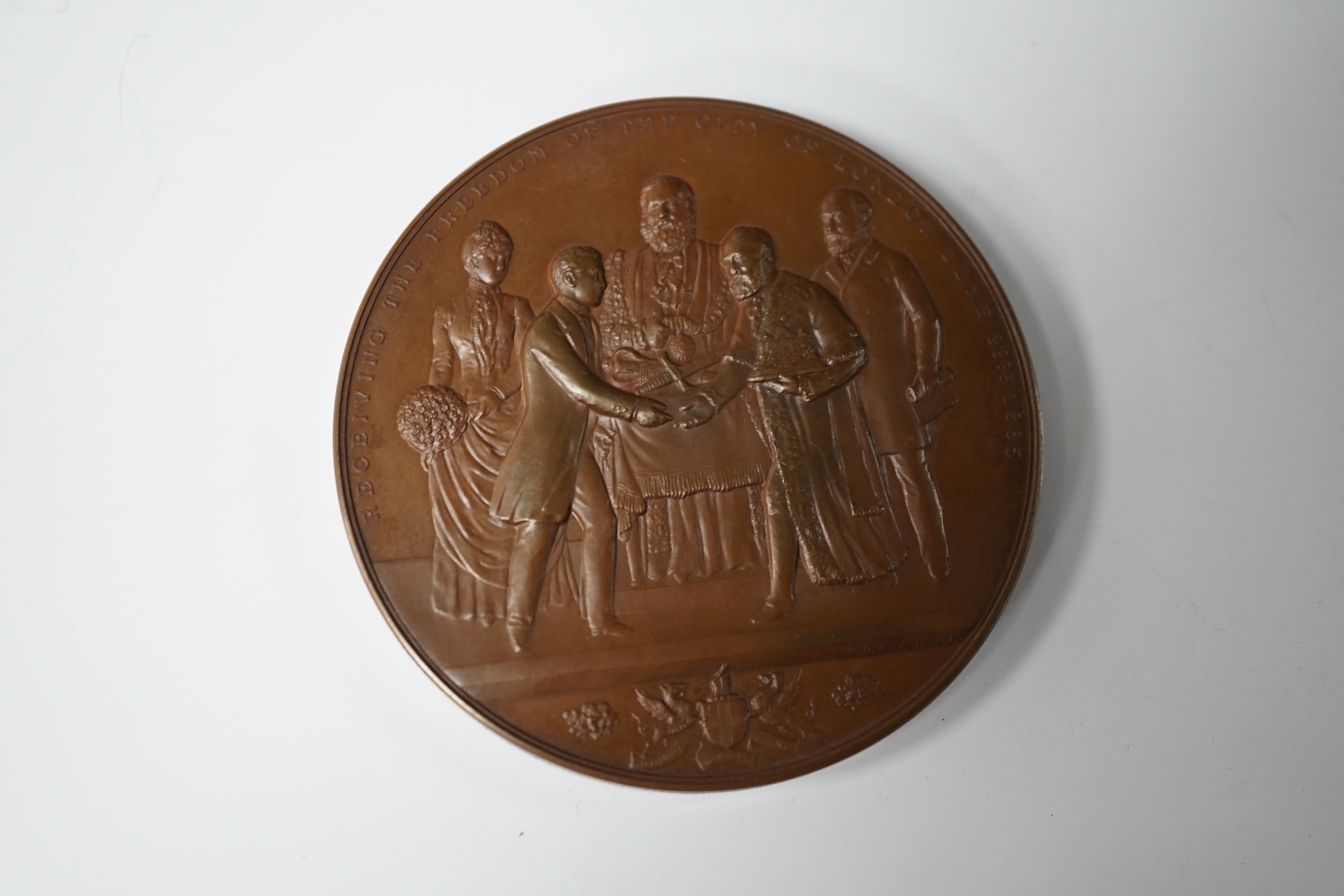 Four large Victorian commemorative bronze medals